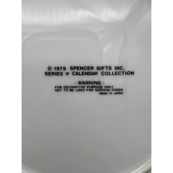 1979 America the Beautiful Calendar Plate Spencer Gifts Series IV 9" Patriotic - Picture 6 of 6